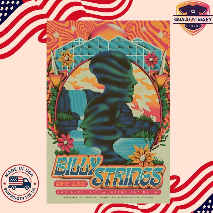 Billy String US 2025 Tour May 30 31 Grand Rapids Cheap Poster