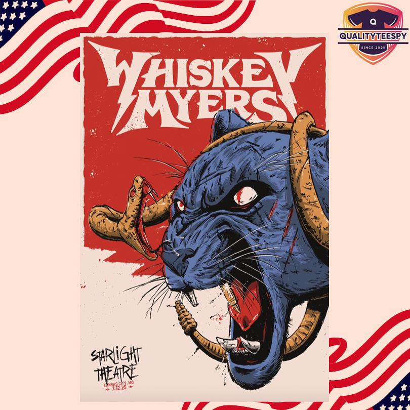 Whiskey Myers July 12 2025 Kansas City, MO Poster